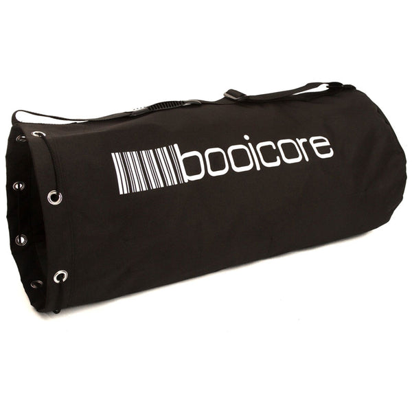 full view booicore logo on black travel sport bag dirt dirtbag mtb mountain biker kit