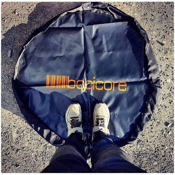 booicore logo on change mat