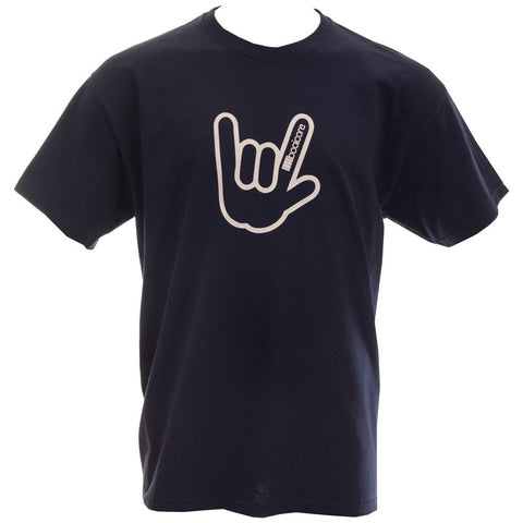 Navy Classic Horn Hand Tee - 100% Cotton Eco-Friendly Adventure Essential