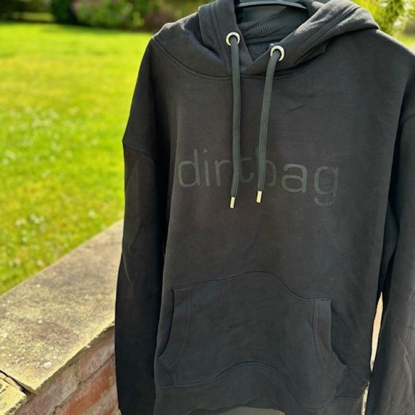 black on black organic cotton hoodie