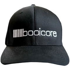 close up of black logo baseball cap great quality