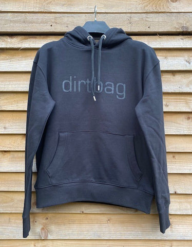 'dirtbag' Black Organic Hoodie