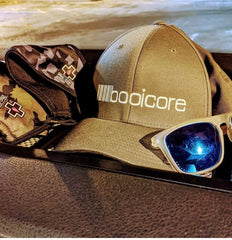 grey booicore baseball cap with sunglasses